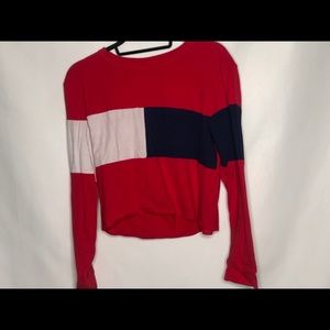 Women’s Red, White & Blue  Long Sleeve Shirt